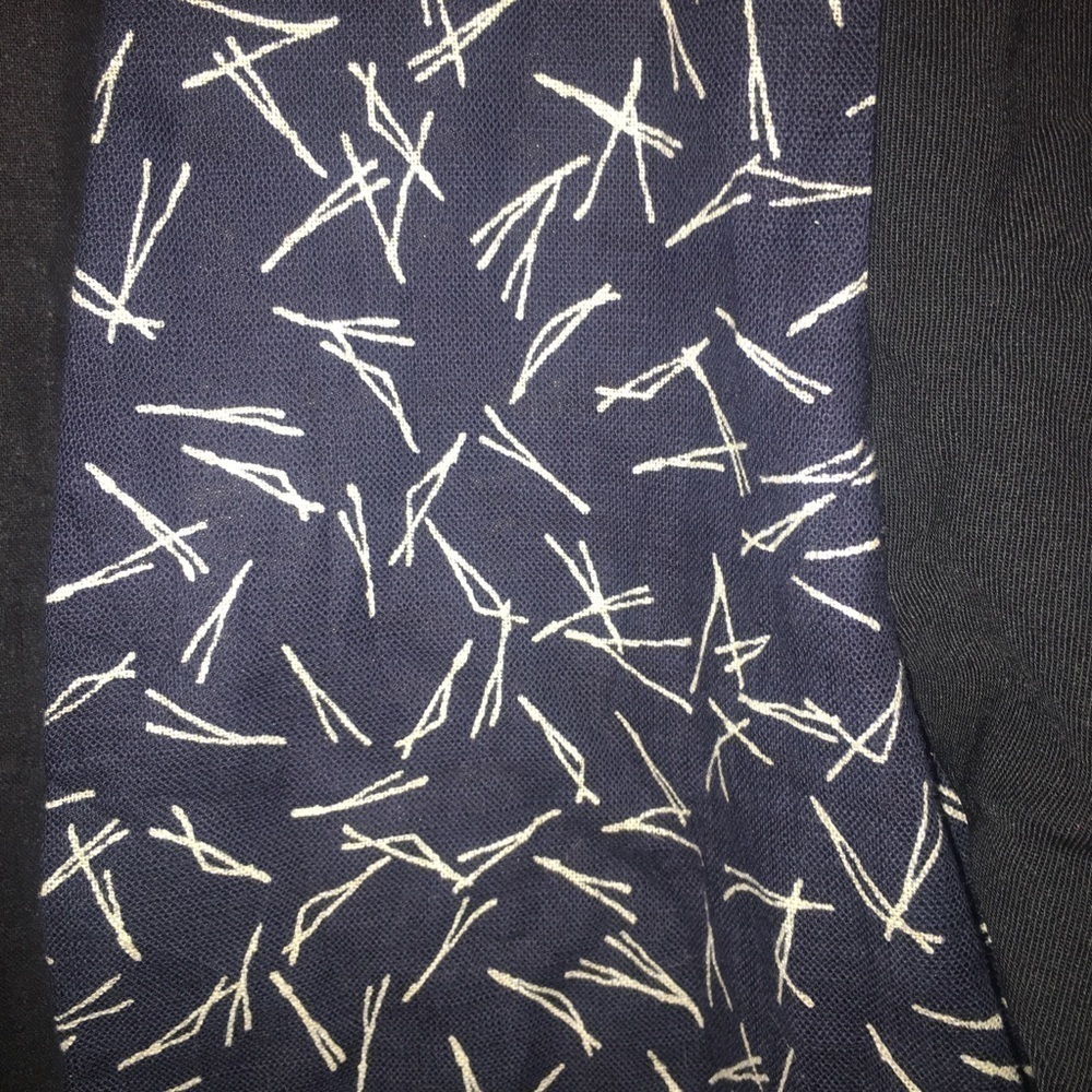First Rite navy blue & black pattern blazer small - Picture 3 of 5